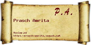 Prasch Amrita névjegykártya